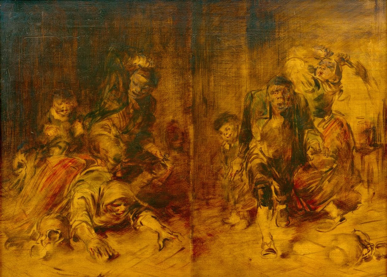 Landelijke vechtscènes door Wilhelm Busch