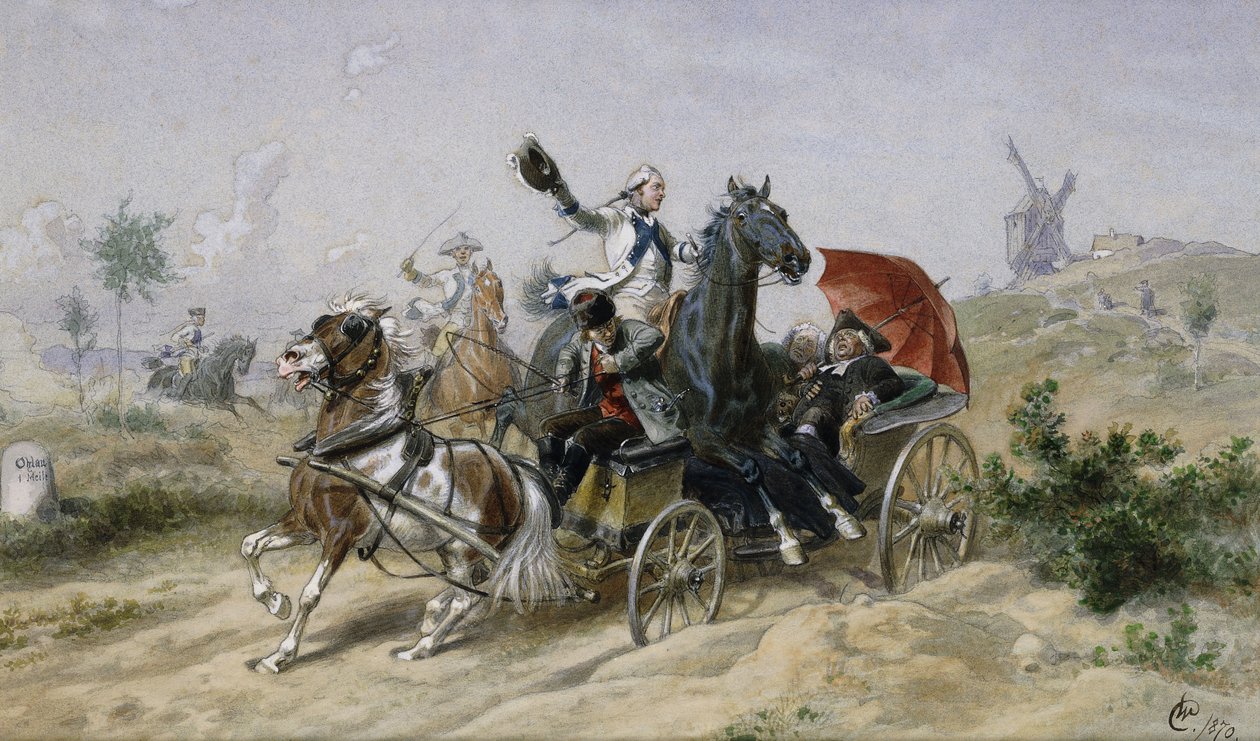 Een Nauwe Ontsnapping, 1870 door Wilhelm Camphausen
