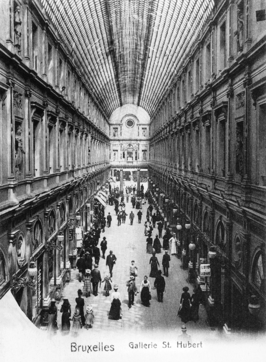St. Hubert galerij in Brussel, ca. 1900 door Wilhelm Hoffmann