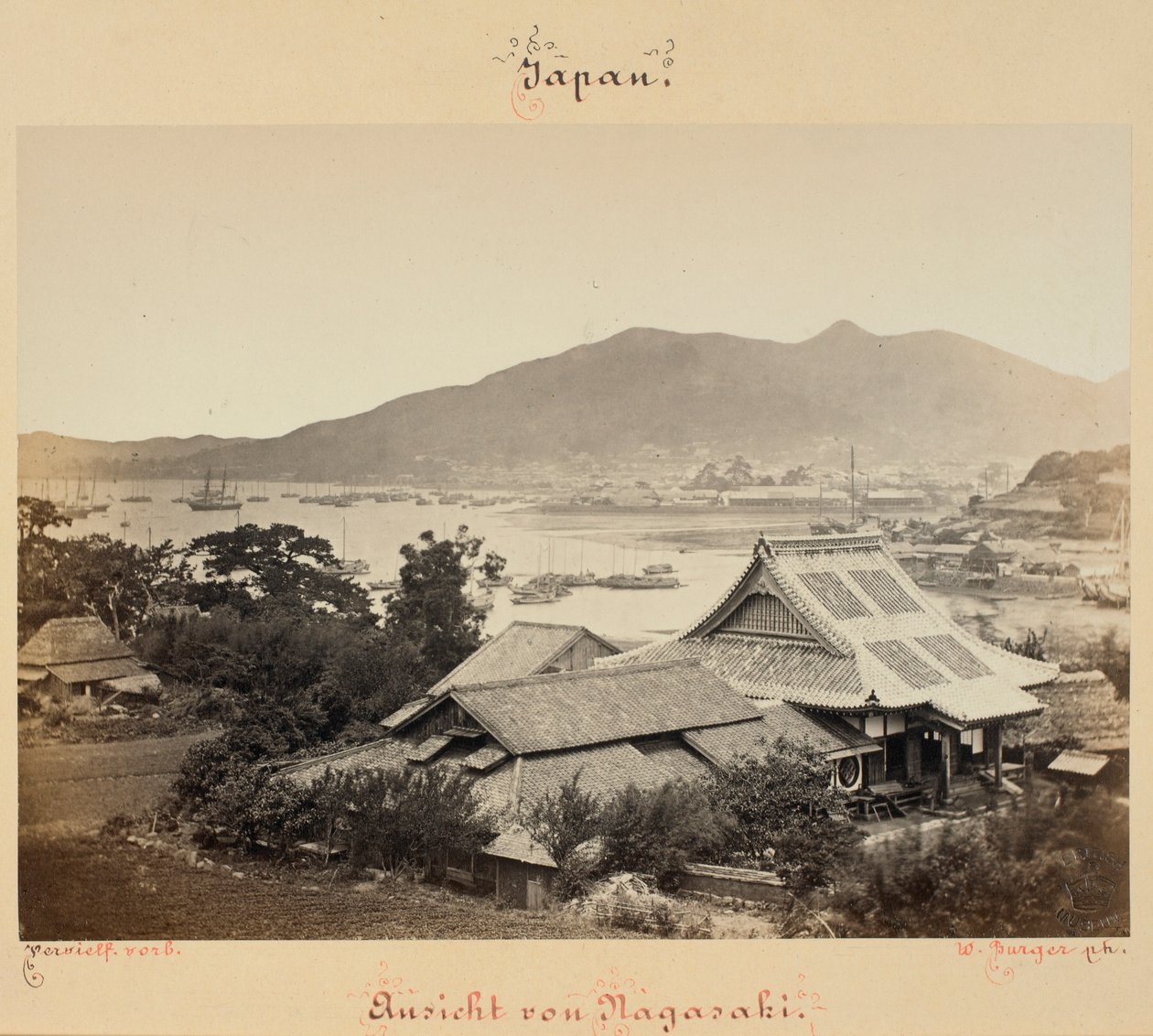 Uitzicht op Nagasaki door Wilhelm J. Burger