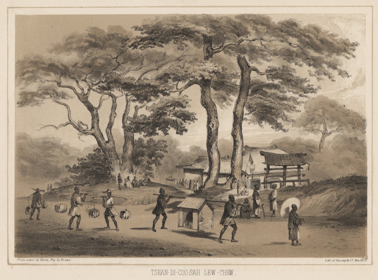 Tshan-Di-Coo-Sah, Lew Chew, 1855 door Wilhelm Joseph Heine