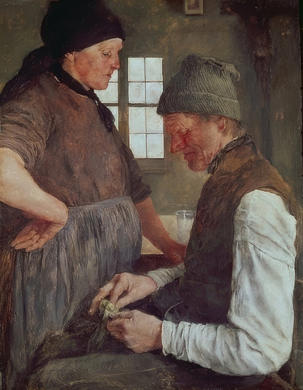 Het spaarcentje. 1879 door Wilhelm Maria Hubertus Leibl