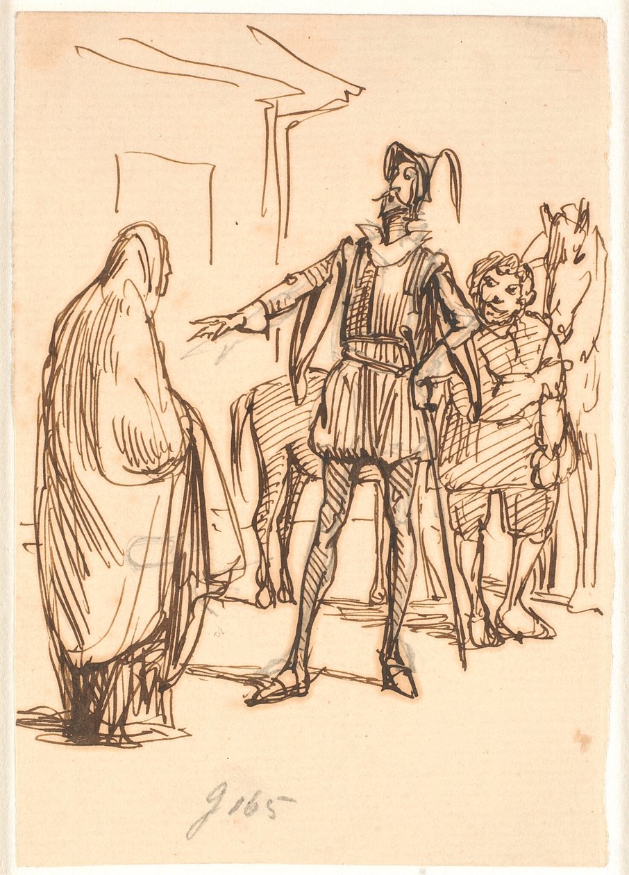 Don Quichot en Dona Roderiguez door Wilhelm Marstrand