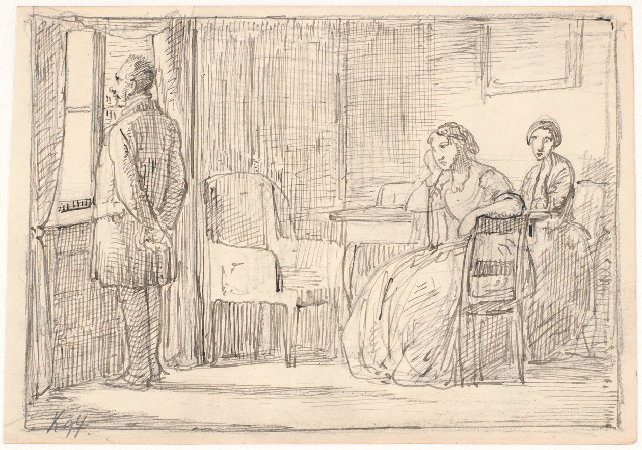 Slechte stemming door Wilhelm Marstrand