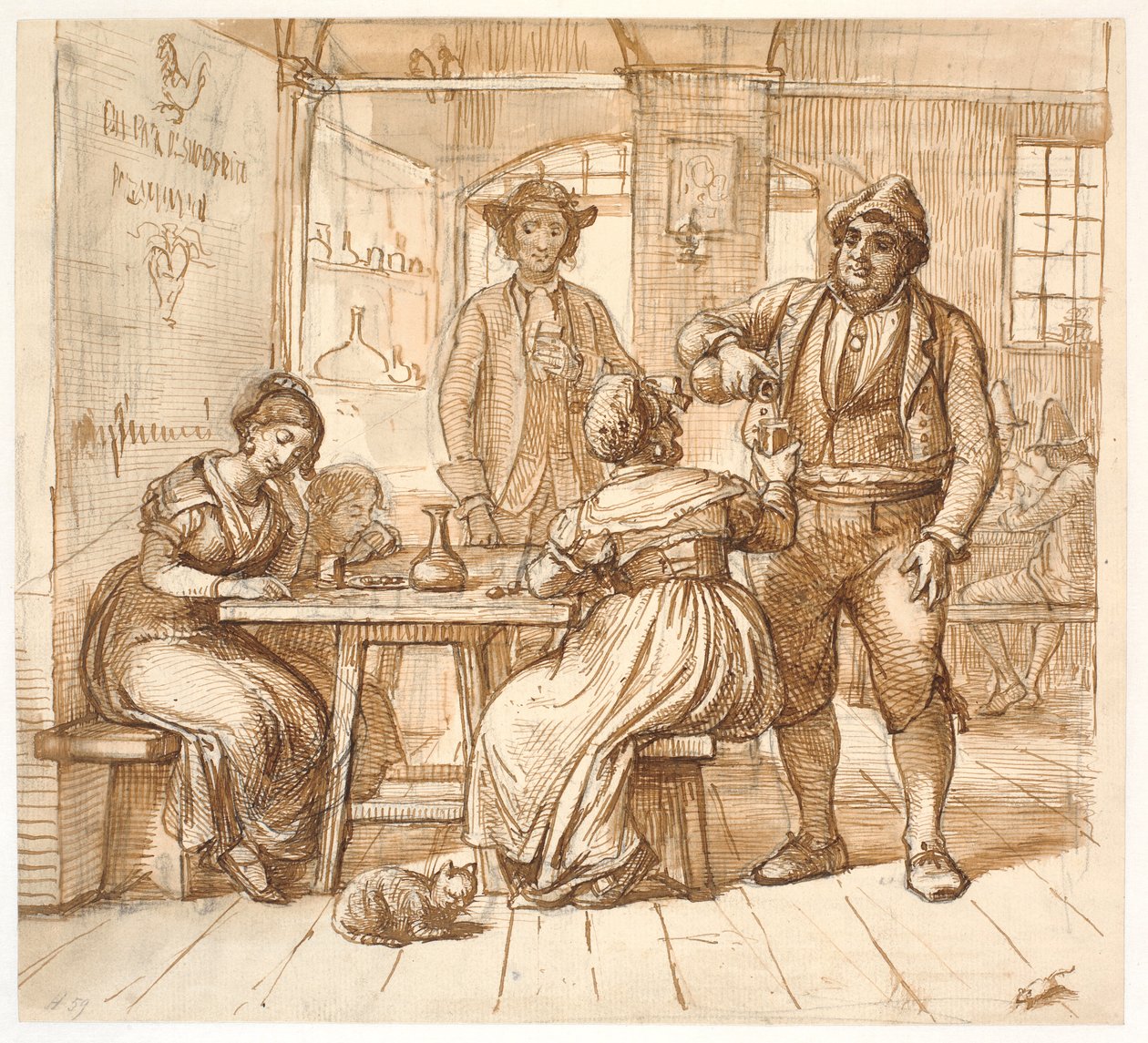 Osteriscene door Wilhelm Marstrand