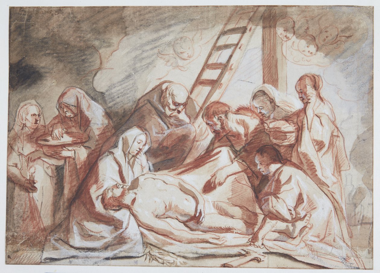 Drie studies van gebarende Napolitaanse vissers door Wilhelm Marstrand