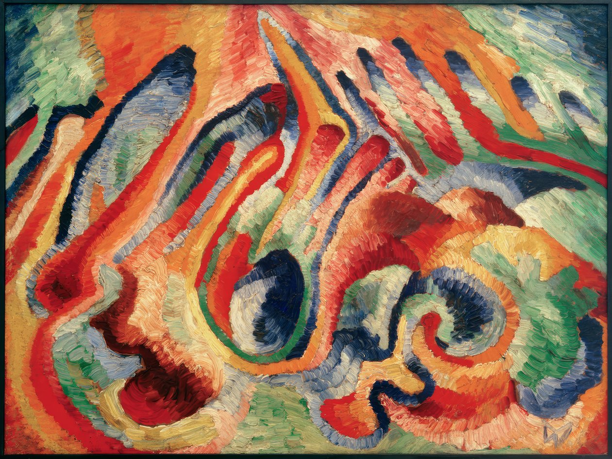 Astrale compositie XIX door Wilhelm Morgner