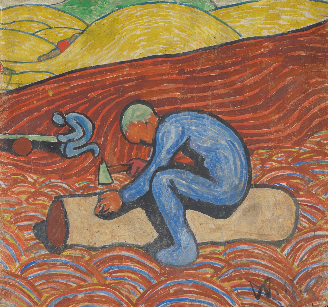 De Houthakkers door Wilhelm Morgner