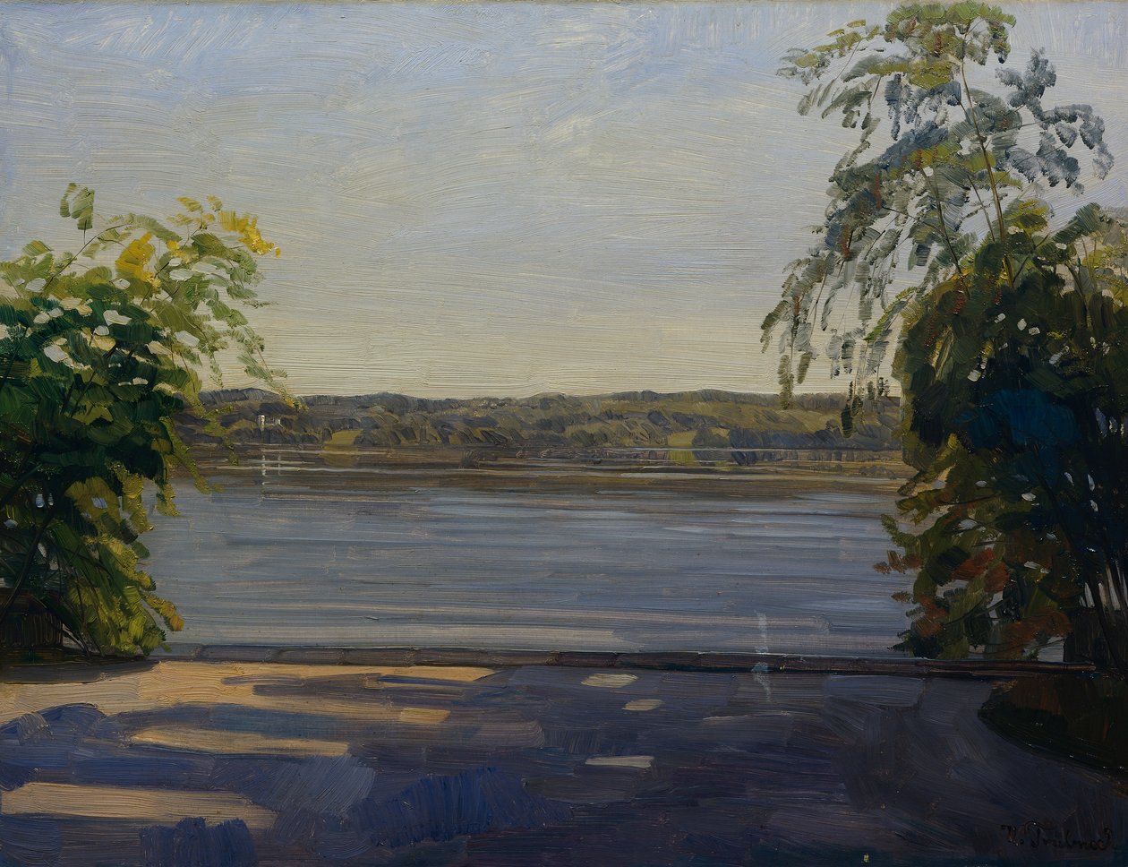 Starnberger See door Wilhelm Trübner