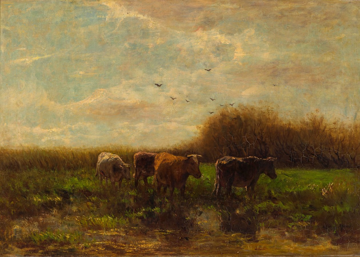 Koeien in de avond door Willem Maris