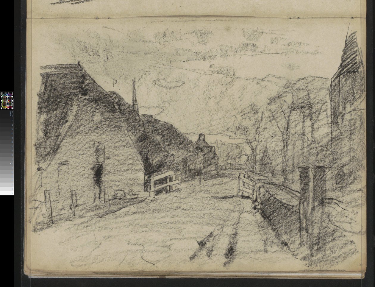 Dorpsweg te Diepenheim door Willem Arnoldus Witsen