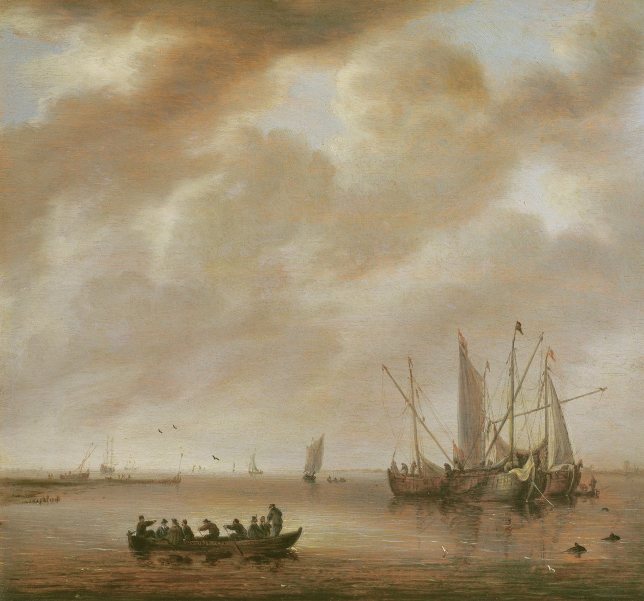 De kalme zee, 1651 door Willem van Diest