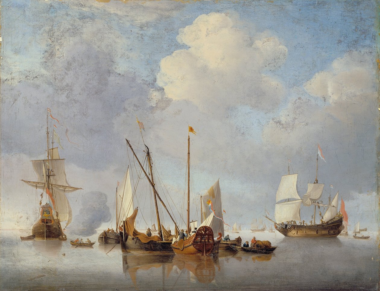 Een kalmte door Willem van de Velde the Younger