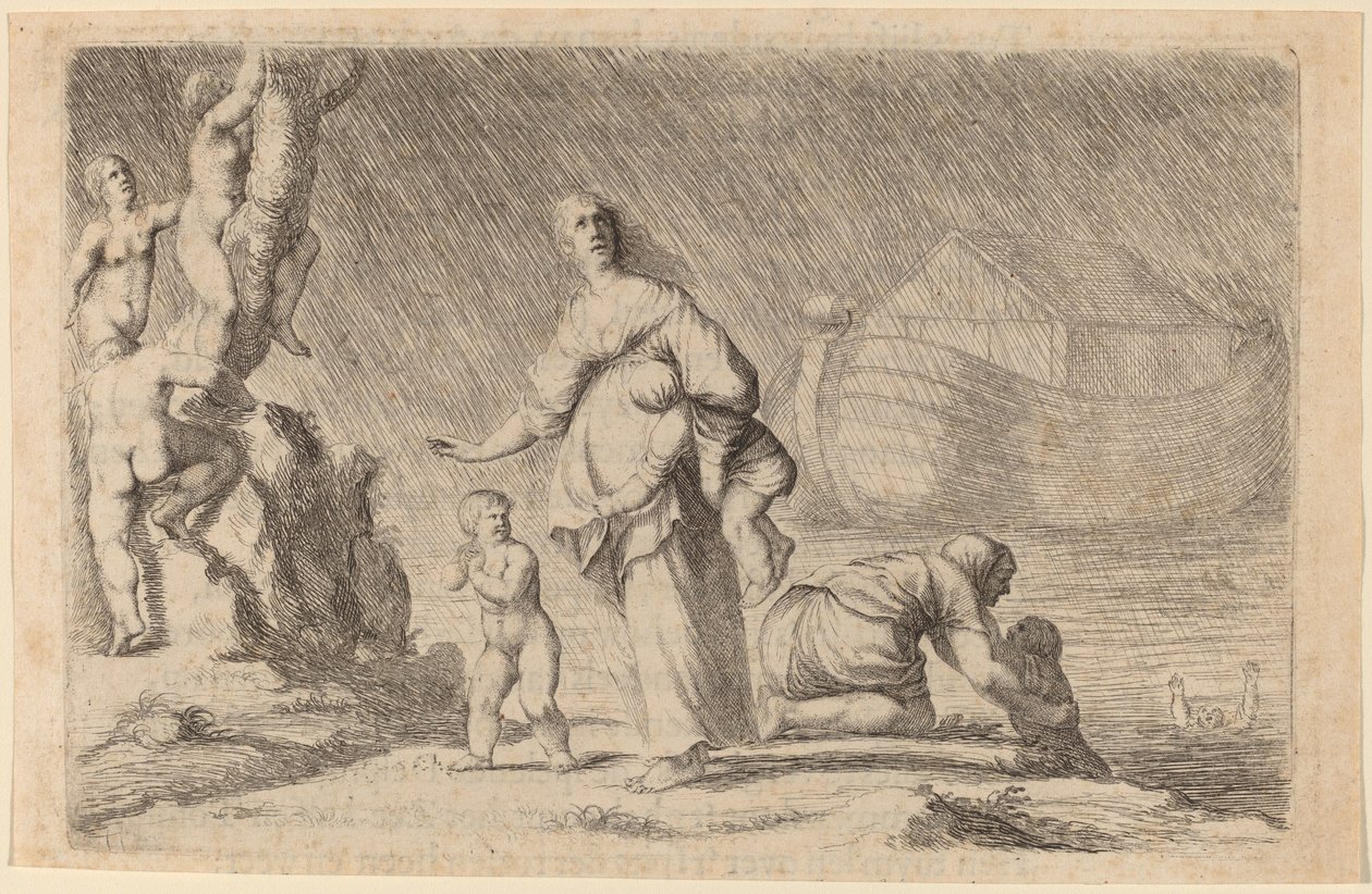 De Ark van Noach en de Zondvloed, 1634 door Willem Basse