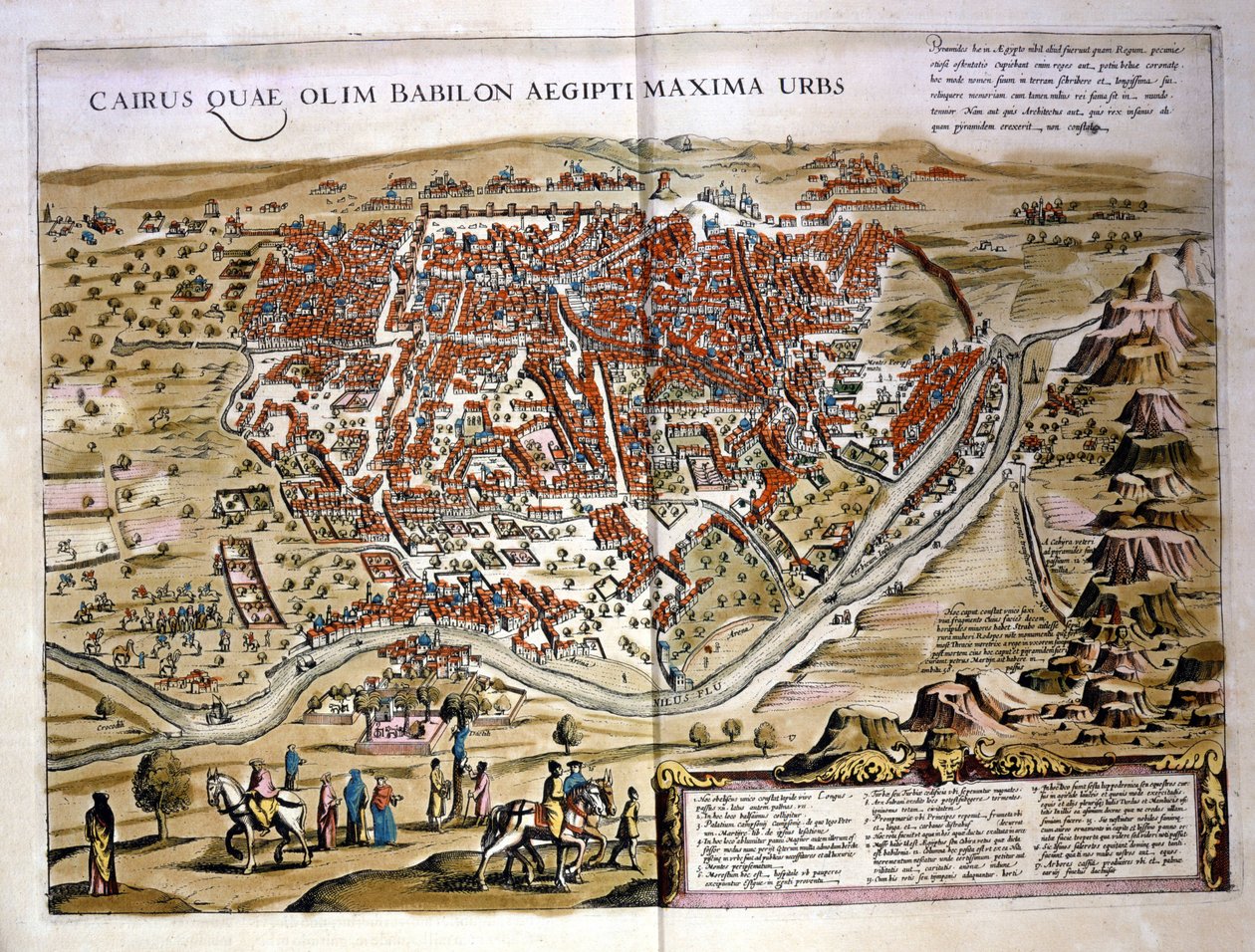 Caïro. Atlas door Wilhelm Blaeu, Amsterdam 1630. door Willem Blaeu