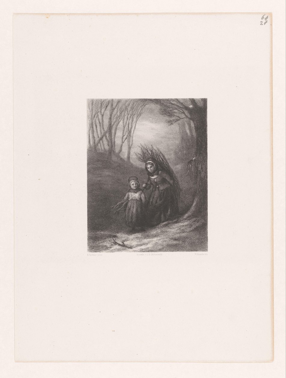 Twee sprokkelaarsters door Willem Frederik Roorda