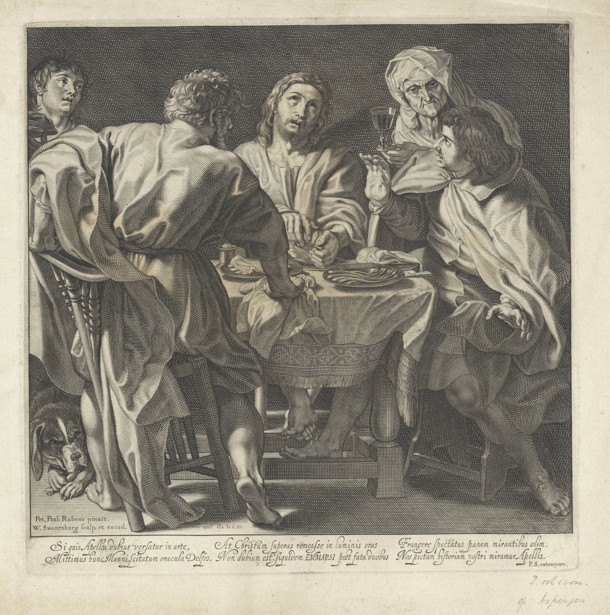 Maaltijd in Emmaüs door Willem Isaacsz. van Swanenburg