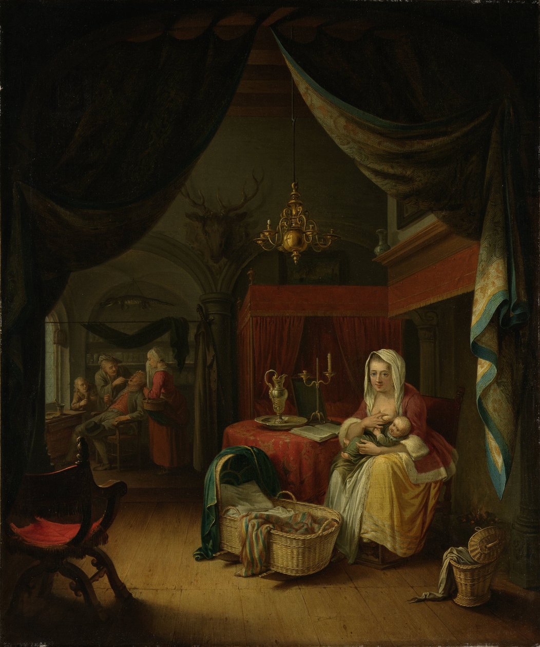 Drieluik: Allegorie van Kunstopleiding door Willem Joseph Laquy