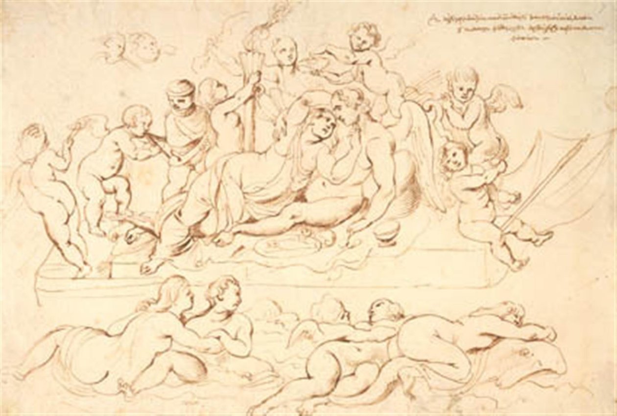De bruiloft van Cupido en Psyche door Willem Panneels