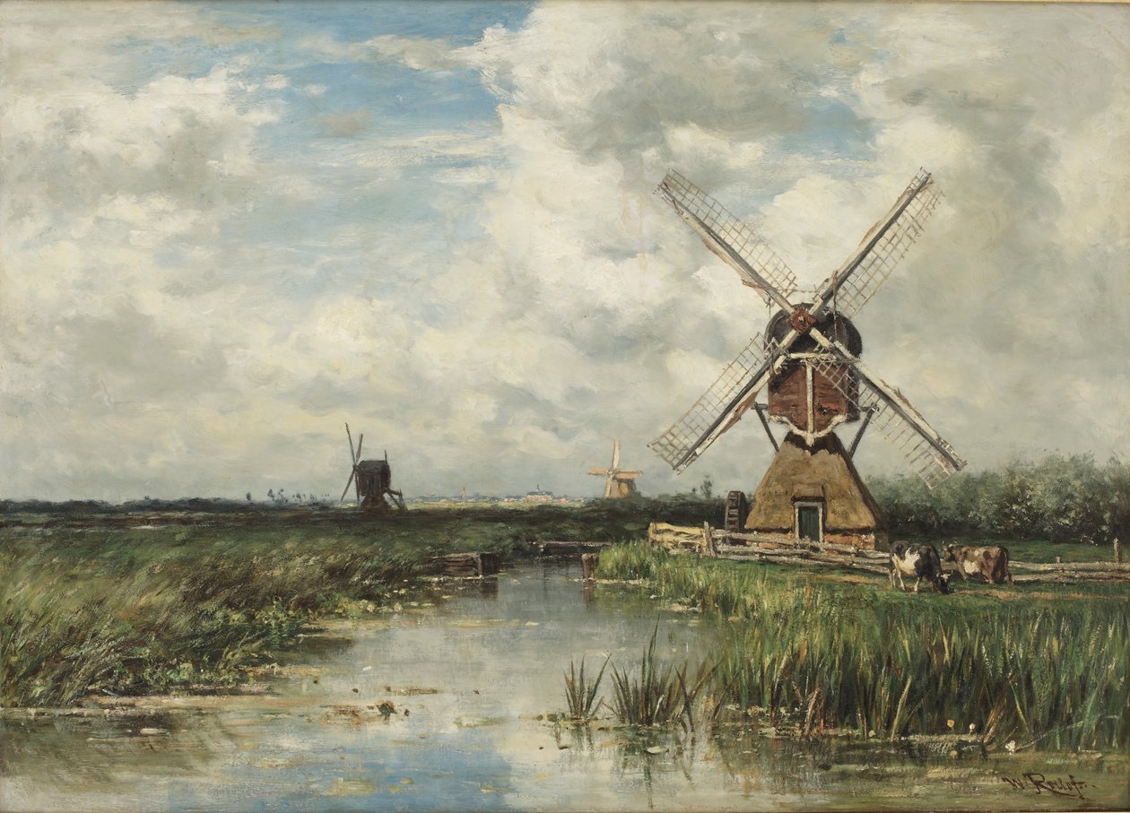 Uitzicht nabij Leiden door Willem Roelofs