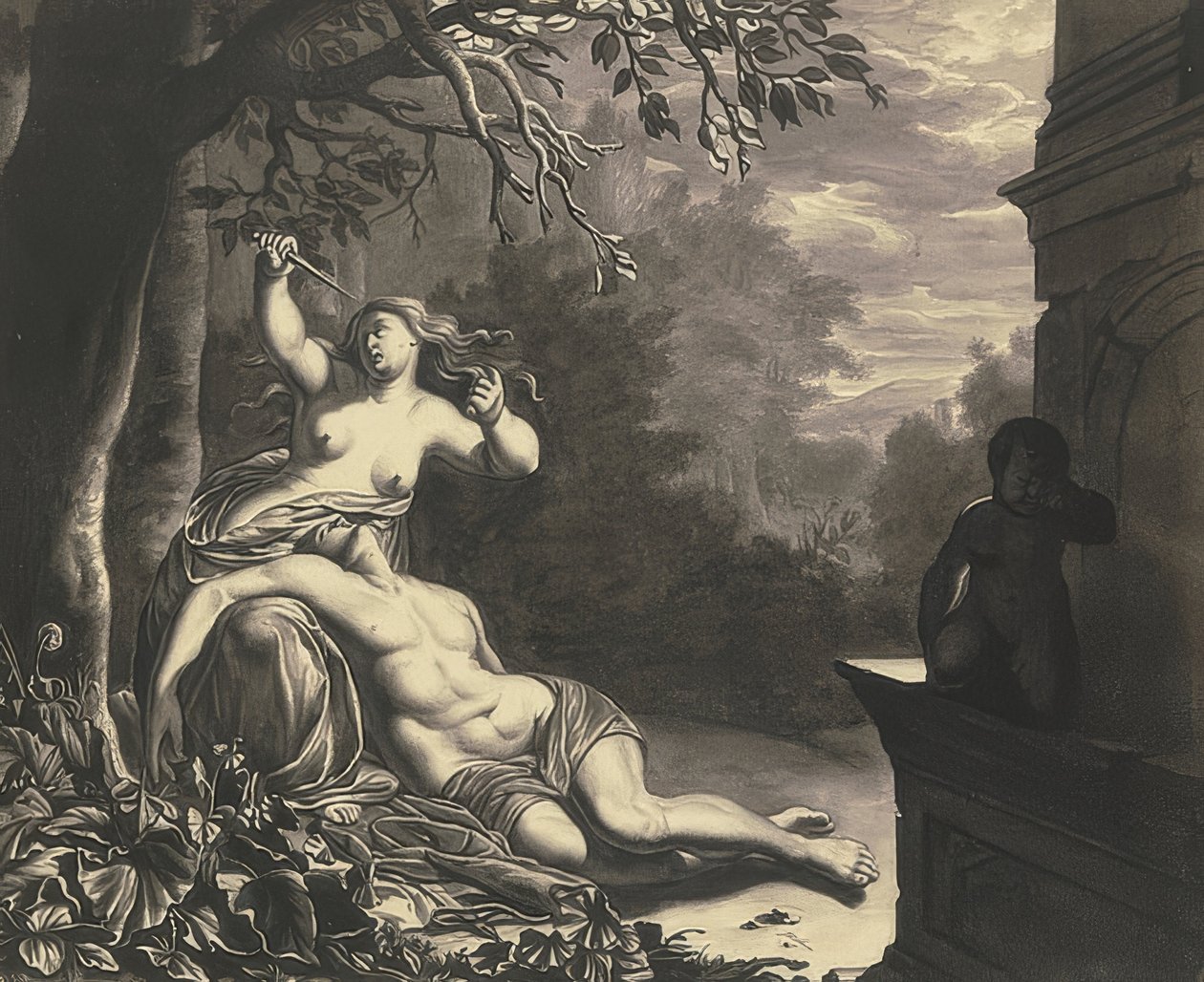 Pyramus en Thisbe door Willem Van Mieris