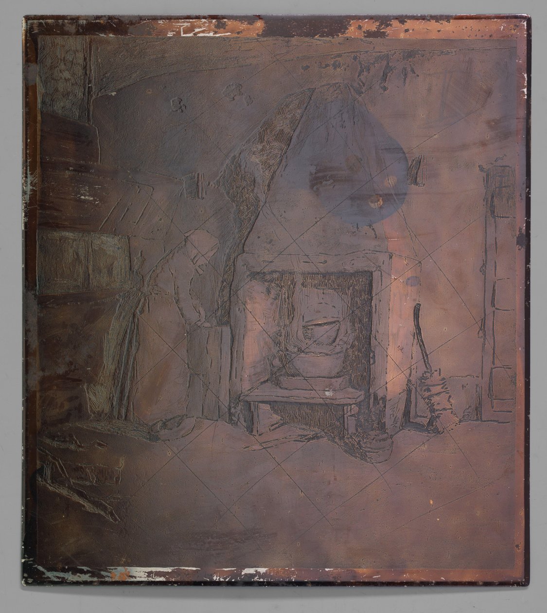 Interieur met een vrouw bij haard door Willem Witsen (possibly)