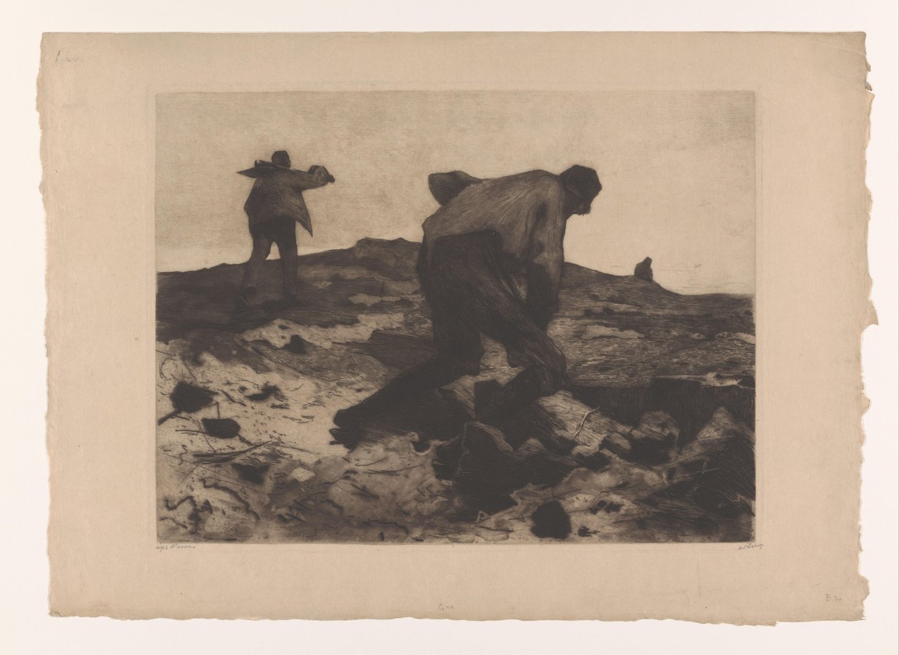 Landarbeiders op de heide door Willem Arnoldus Witsen