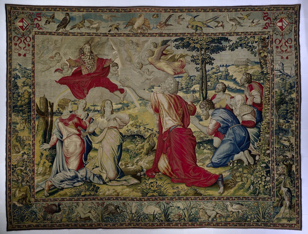 God zegent de familie van Noach door Willem de Pannemaker