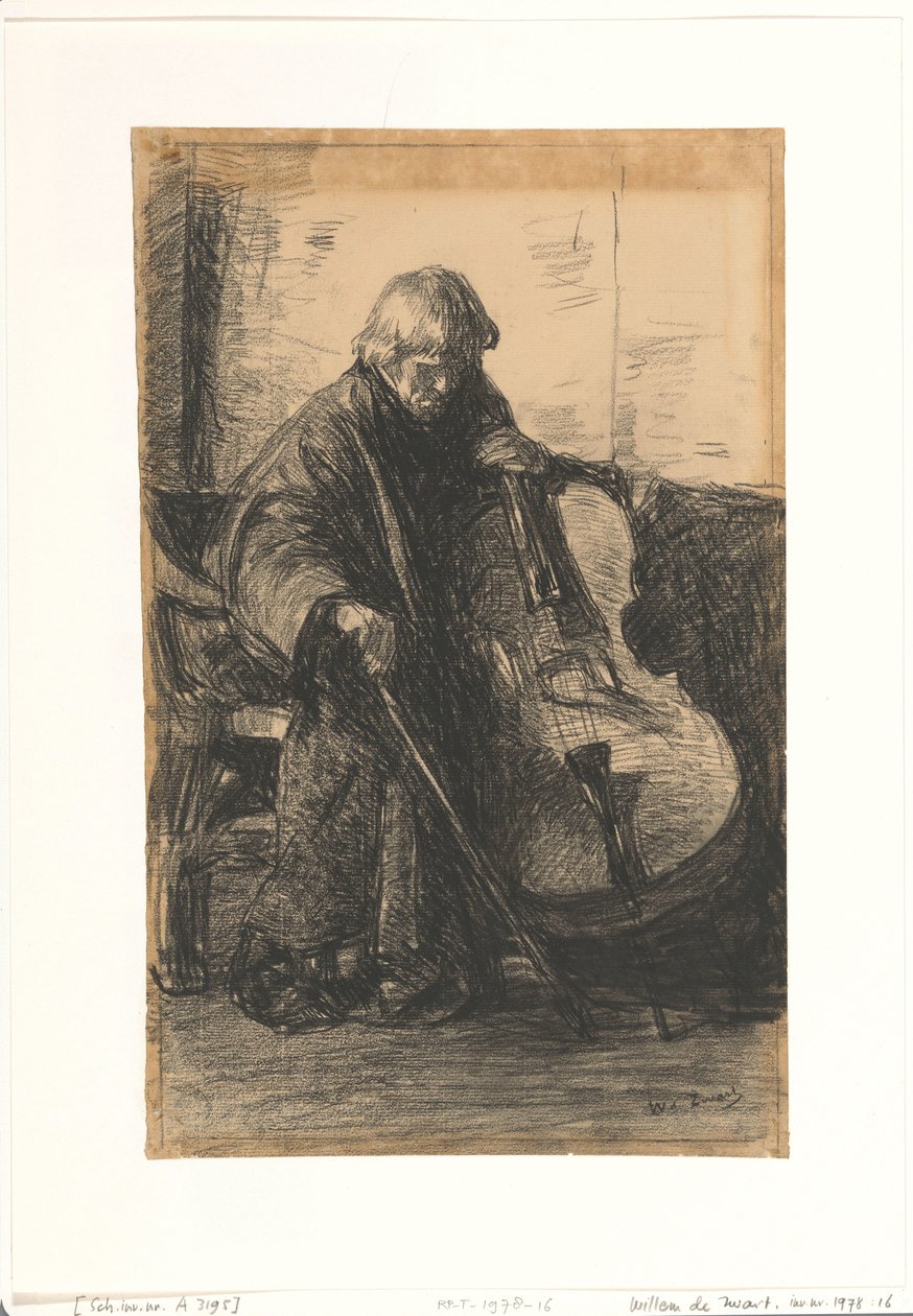 Cellist door Willem de Zwart