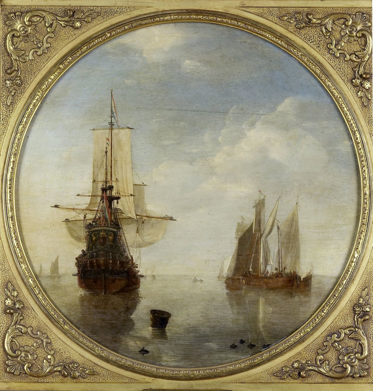 Schepen voor anker door Willem van de Velde (II)