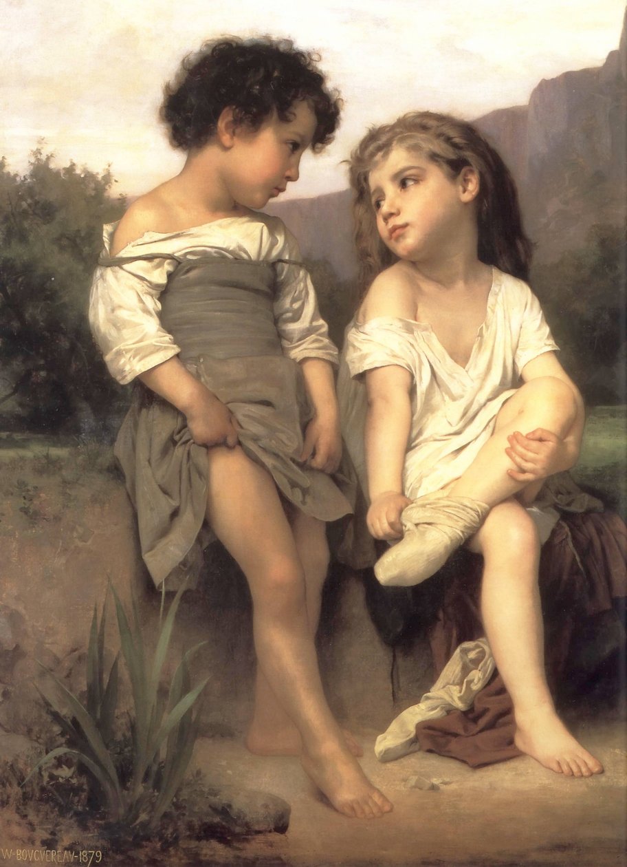Aan de Rand van de Beek door William Adolphe Bouguereau