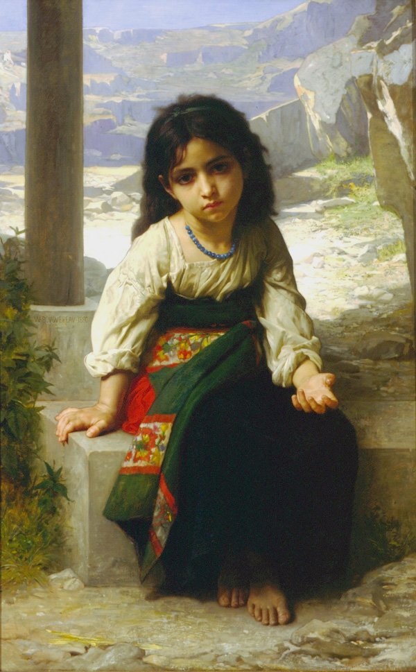 Het Kleine Bedelaresje (1880) door William Adolphe Bouguereau