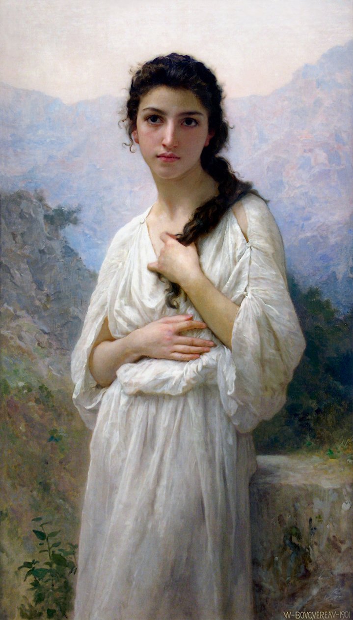 Meditatie door William Adolphe Bouguereau