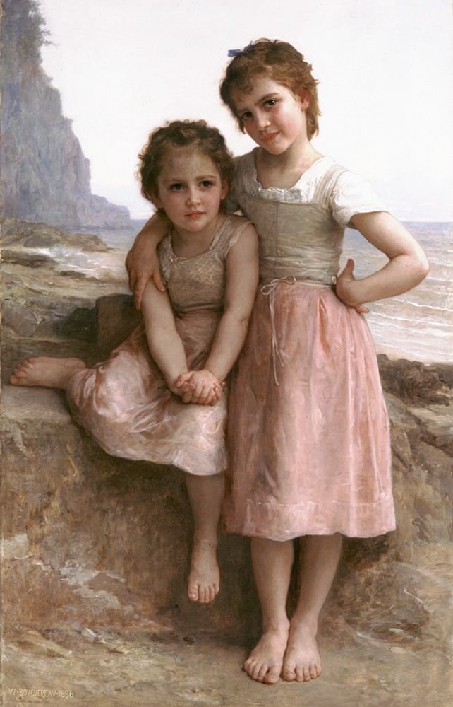 Op het Strand door William Adolphe Bouguereau