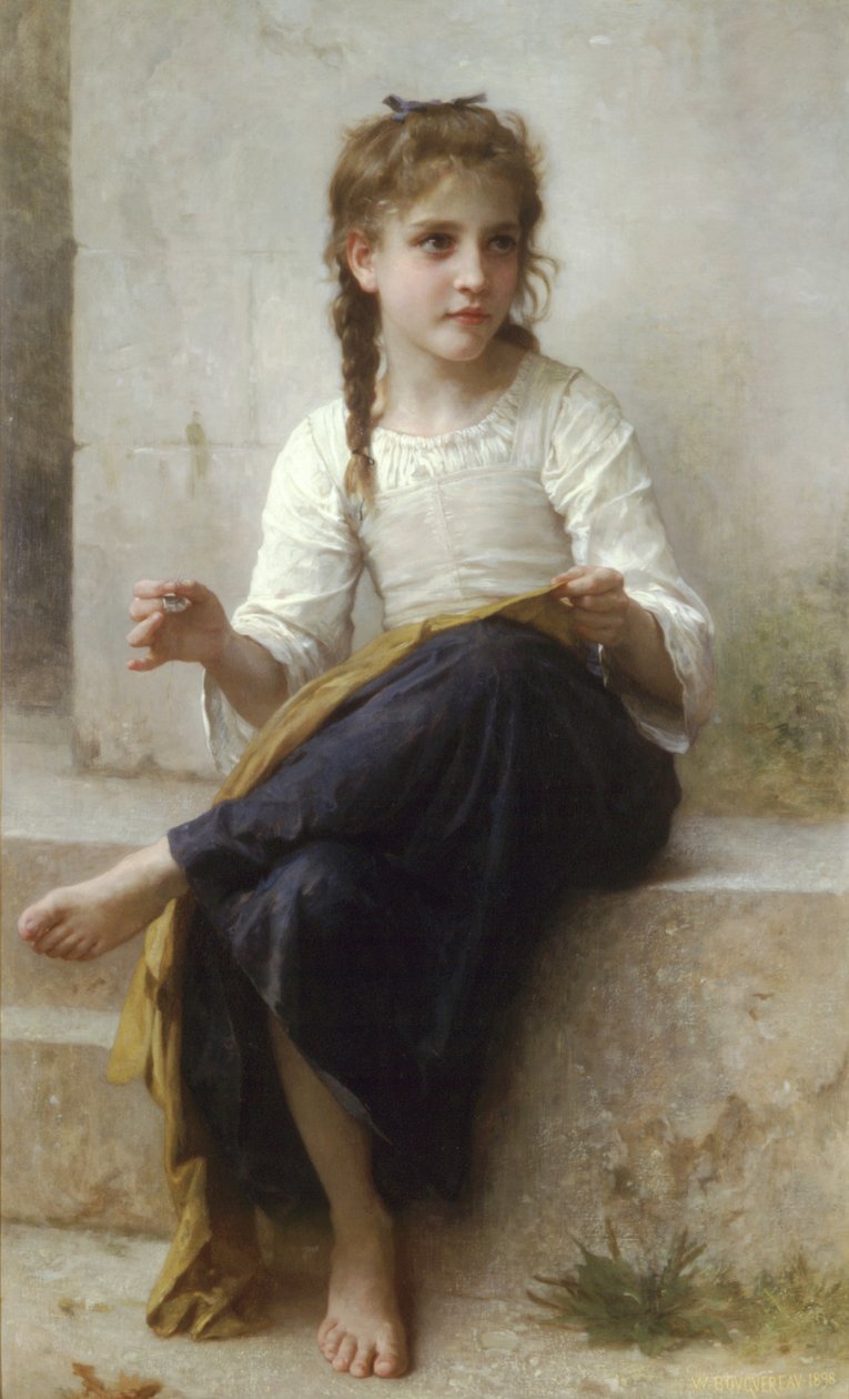 Naaien door William Adolphe Bouguereau