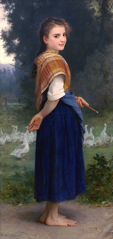 Het Gansmeisje door William Adolphe Bouguereau