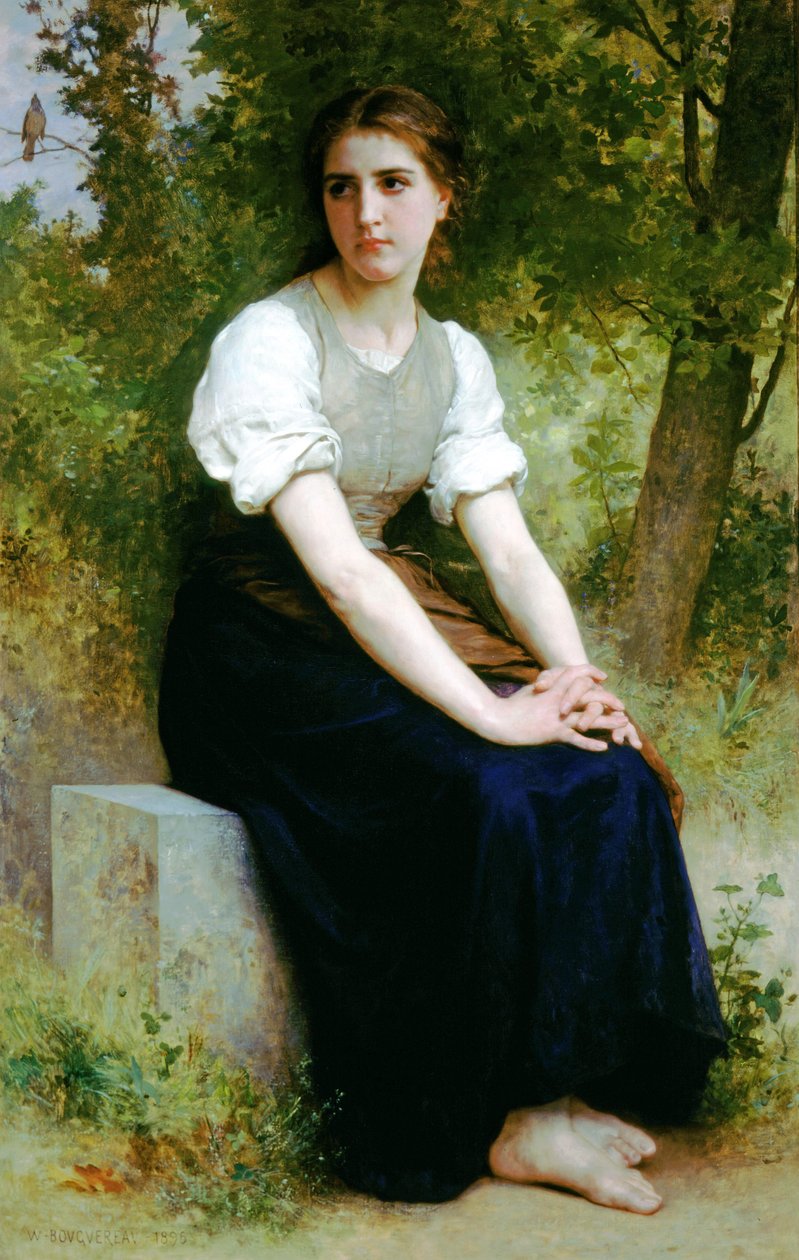 Het Lied van de Nachtegaal door William Adolphe Bouguereau