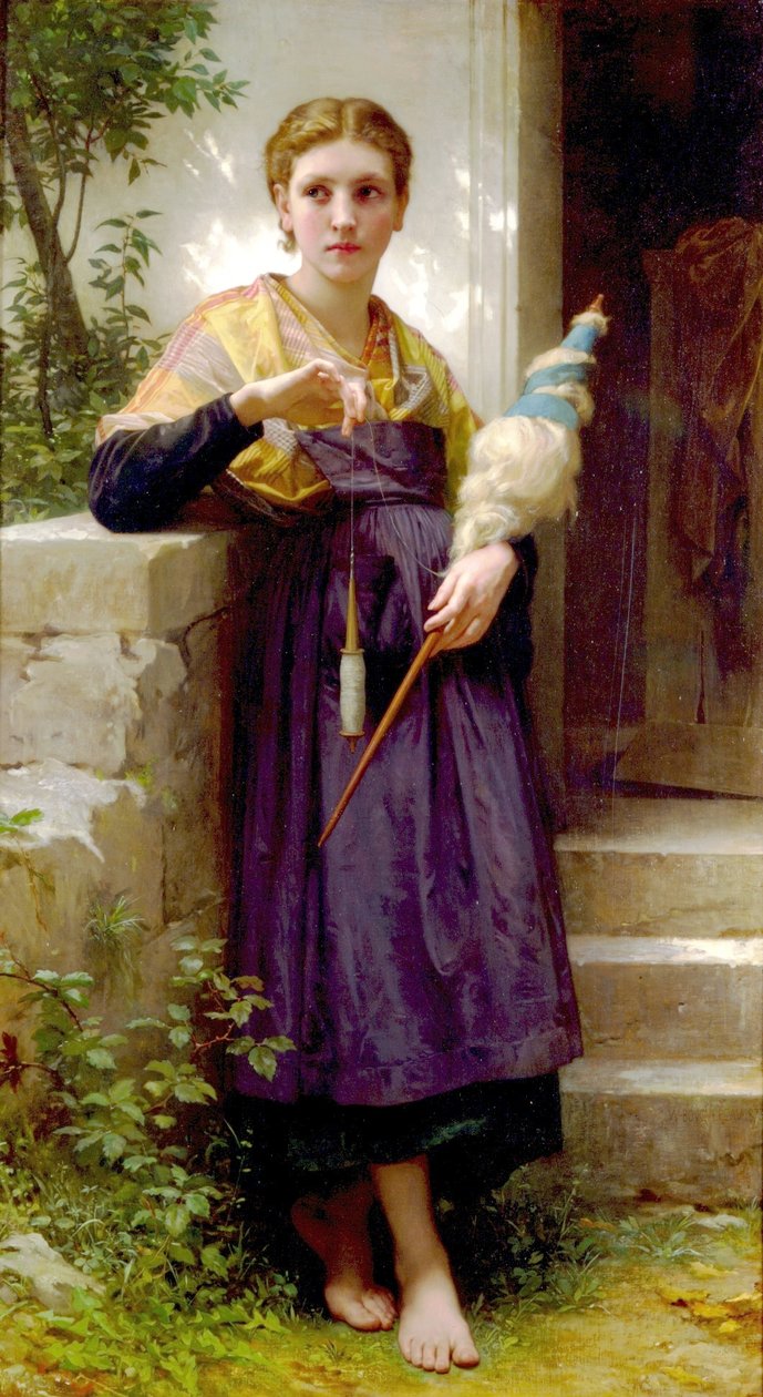 De Spinster door William Adolphe Bouguereau
