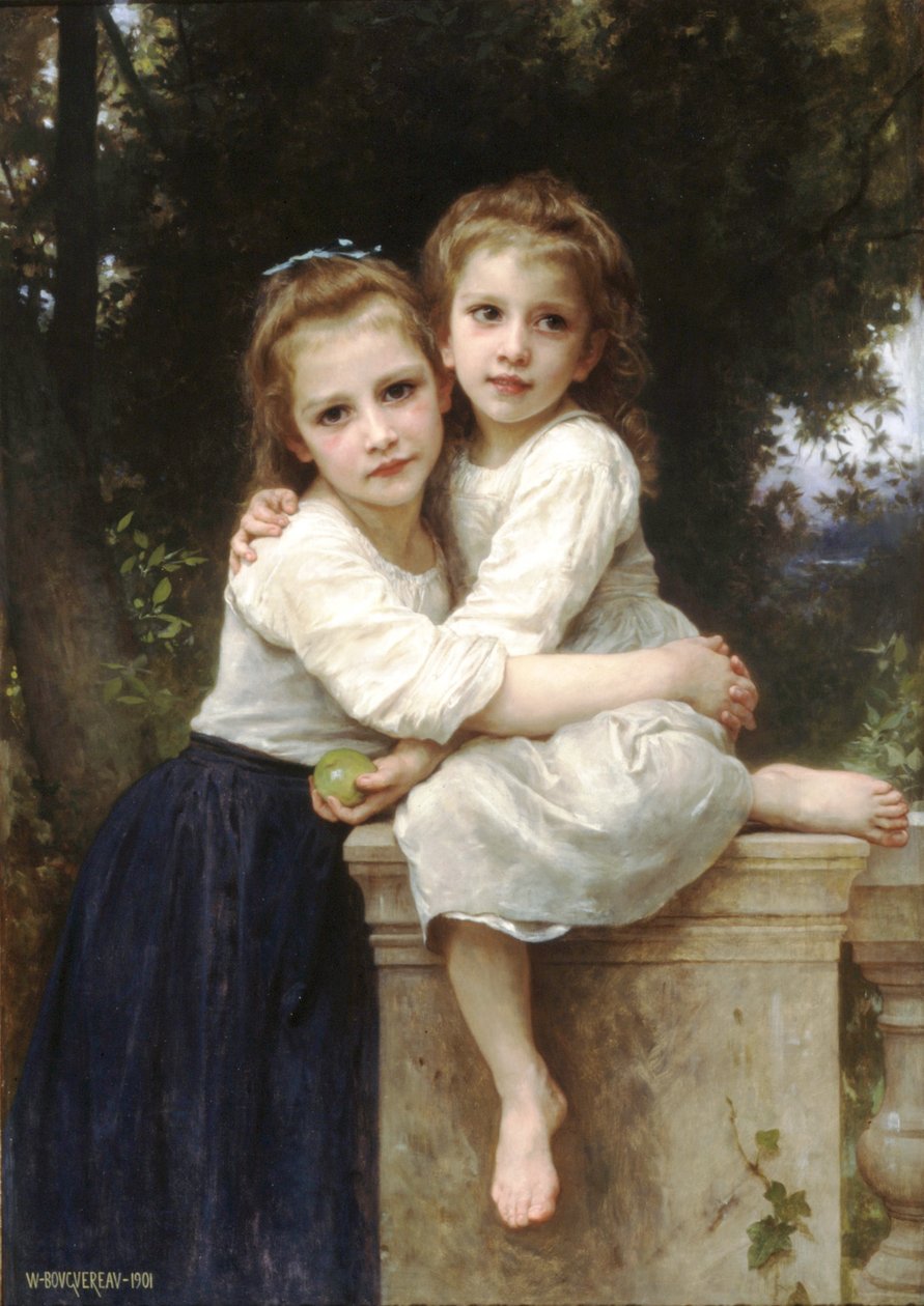 Twee Zusters door William Adolphe Bouguereau