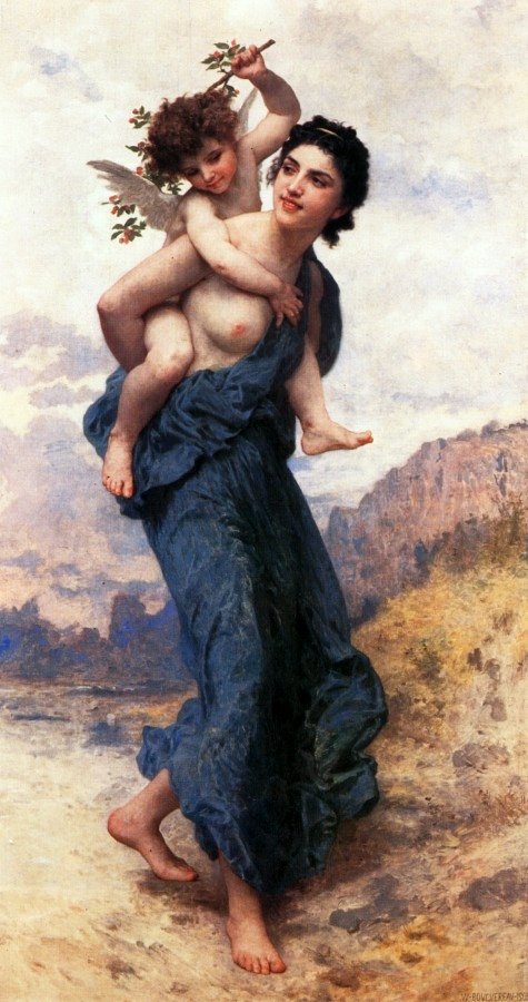 Venus en Cupido door William Adolphe Bouguereau