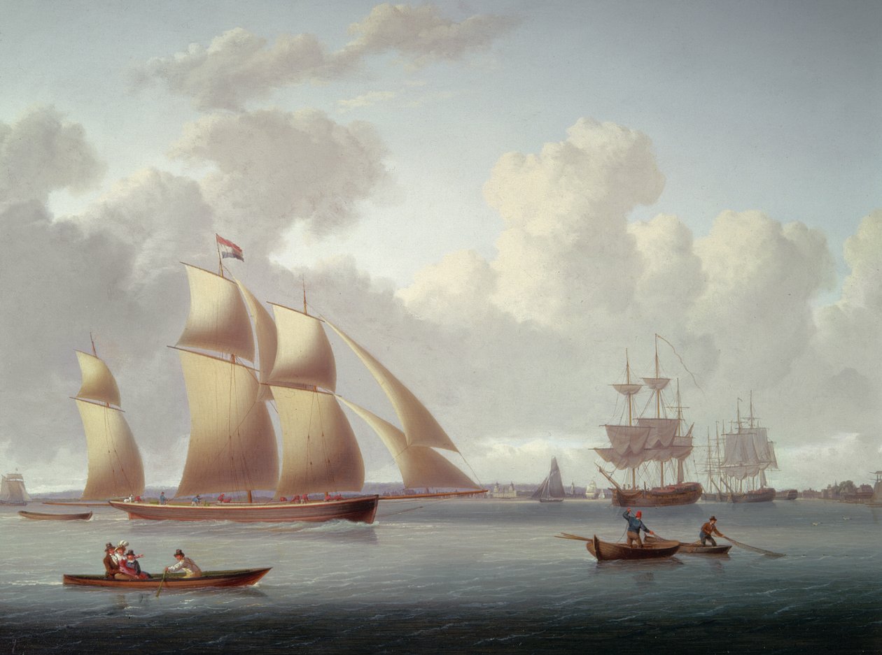 Nederlandse en andere schepen bij Greenwich door William Anderson