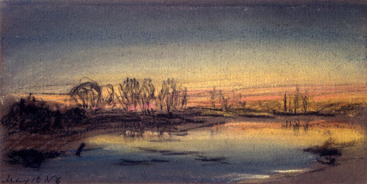 Zonsondergang, mei 1884 door William Ascroft