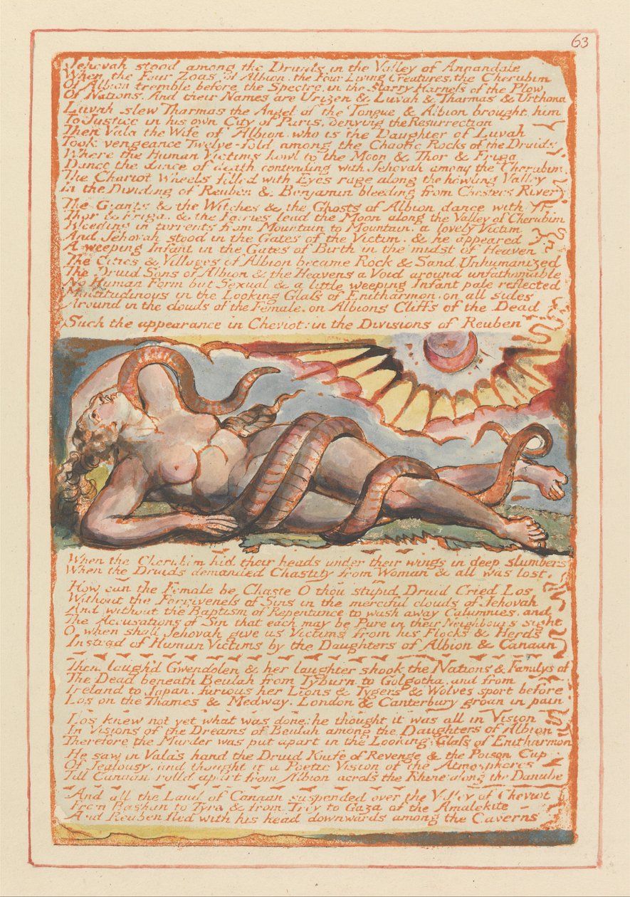 Jeruzalem, Plaat 63 door William Blake