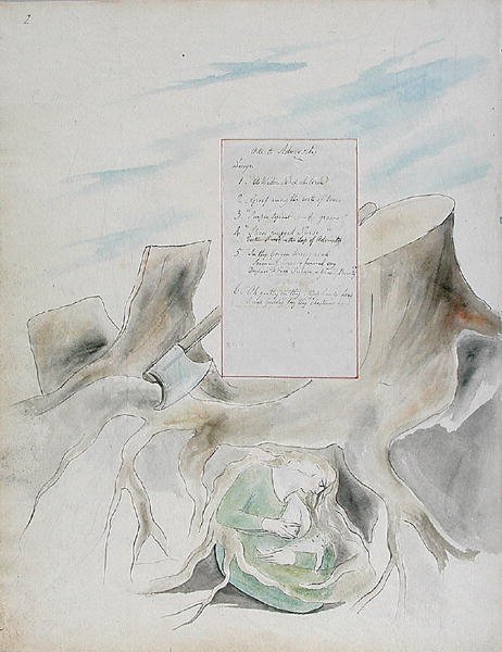 Ode aan tegenspoed, ontwerp 36 uit The Poems of Thomas Gray door William Blake
