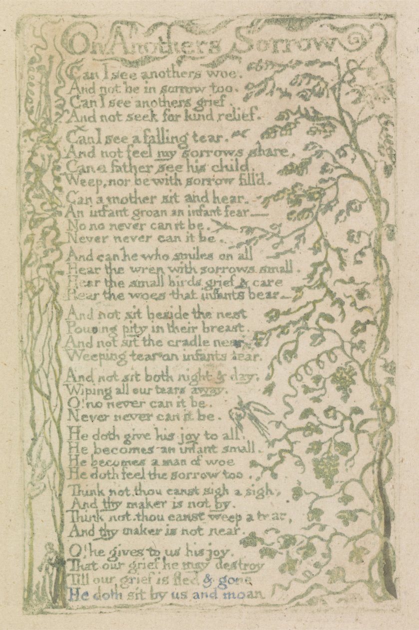 Over andermans verdriet, plaat 7 uit Songs of Innocence door William Blake