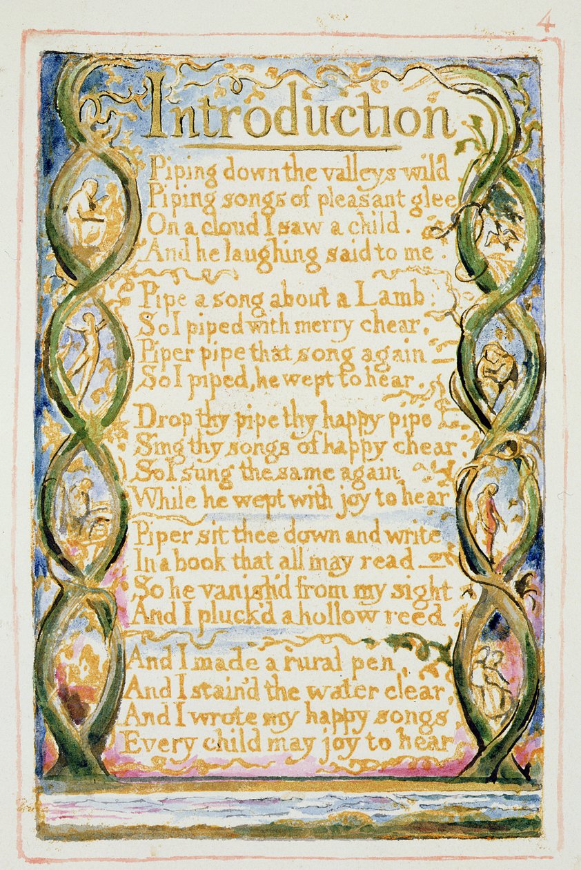 Inleiding tot Songs of Experience: plaat 30 uit Songs of Innocence and of Experience (kopie AA) c.1815-26 door William Blake