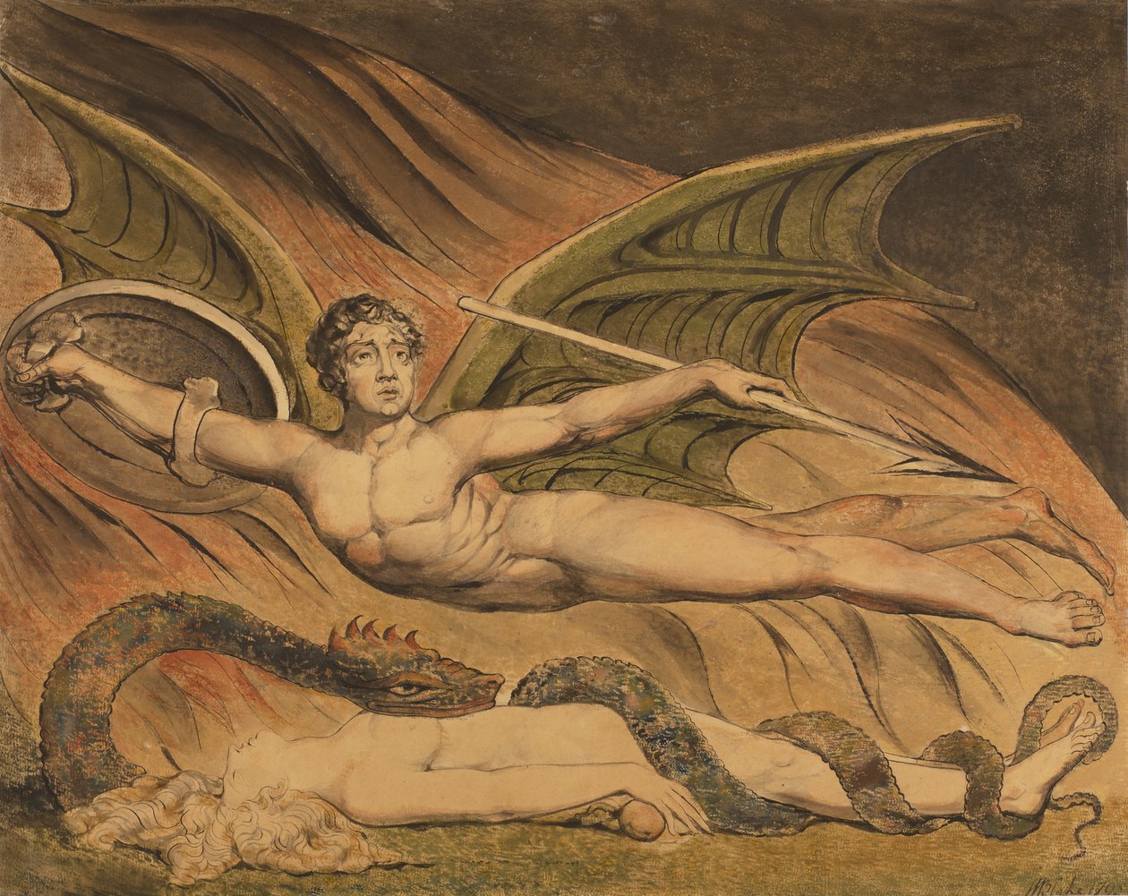 Satan Triomfeert over Eva door William Blake