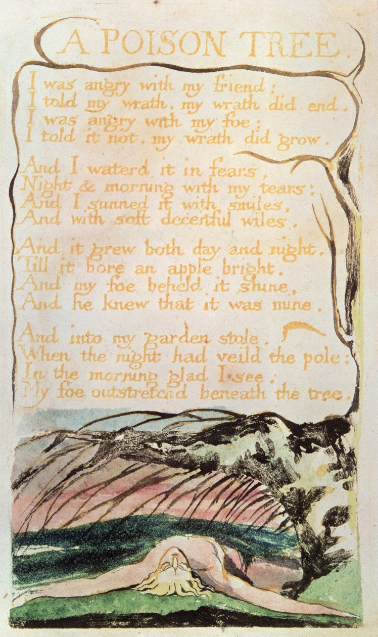 Songs of Experience; A Poison Tree, 1794 door William Blake