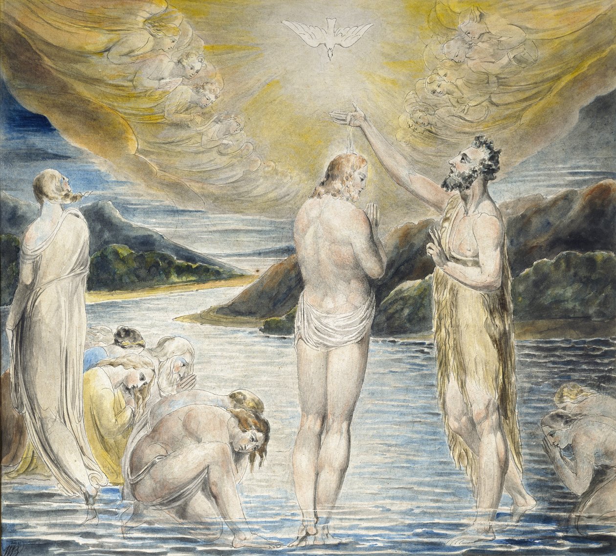 De Doop van Christus door William Blake