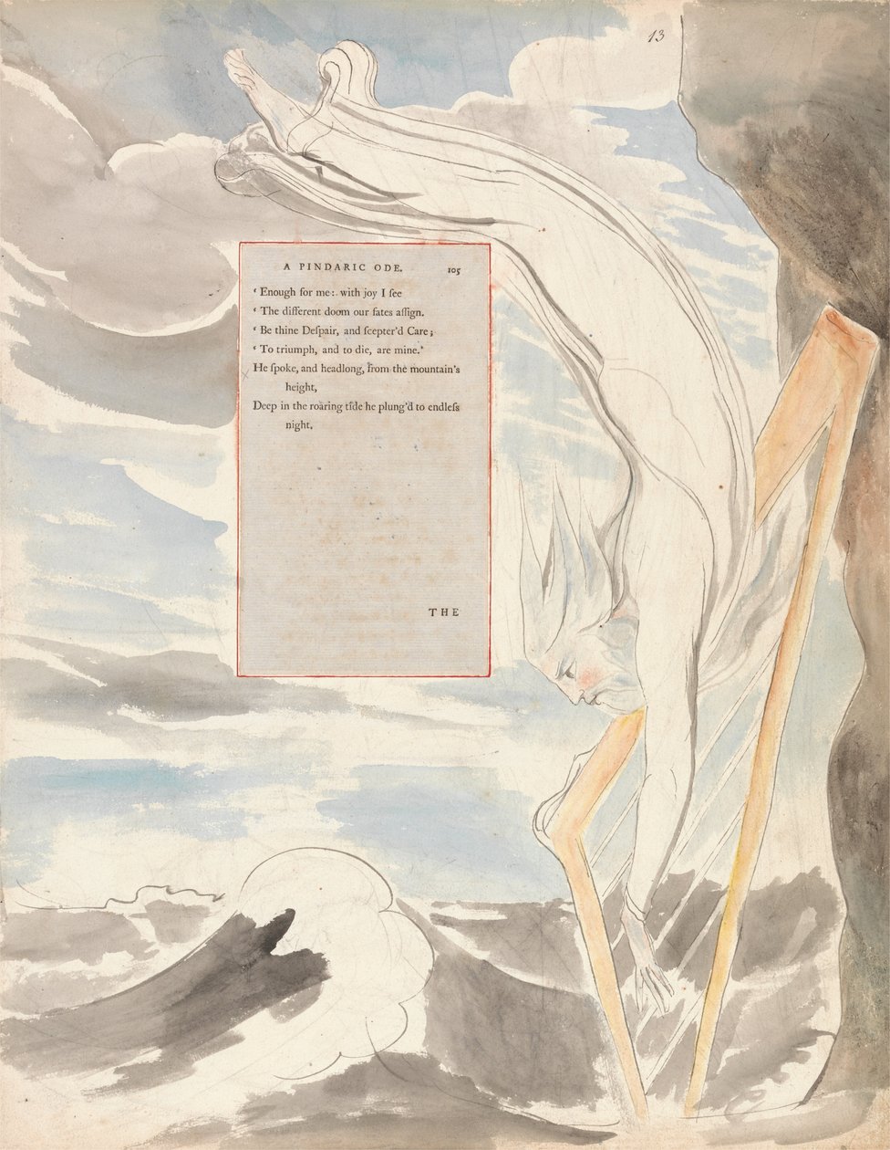 De Gedichten van Thomas Gray, Ontwerp 65, De Bard door William Blake